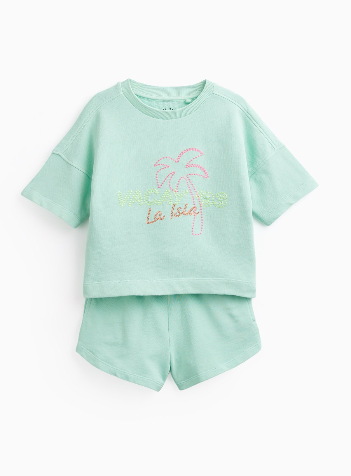 Turquoise Short Sleeve Sweat Set 13 years