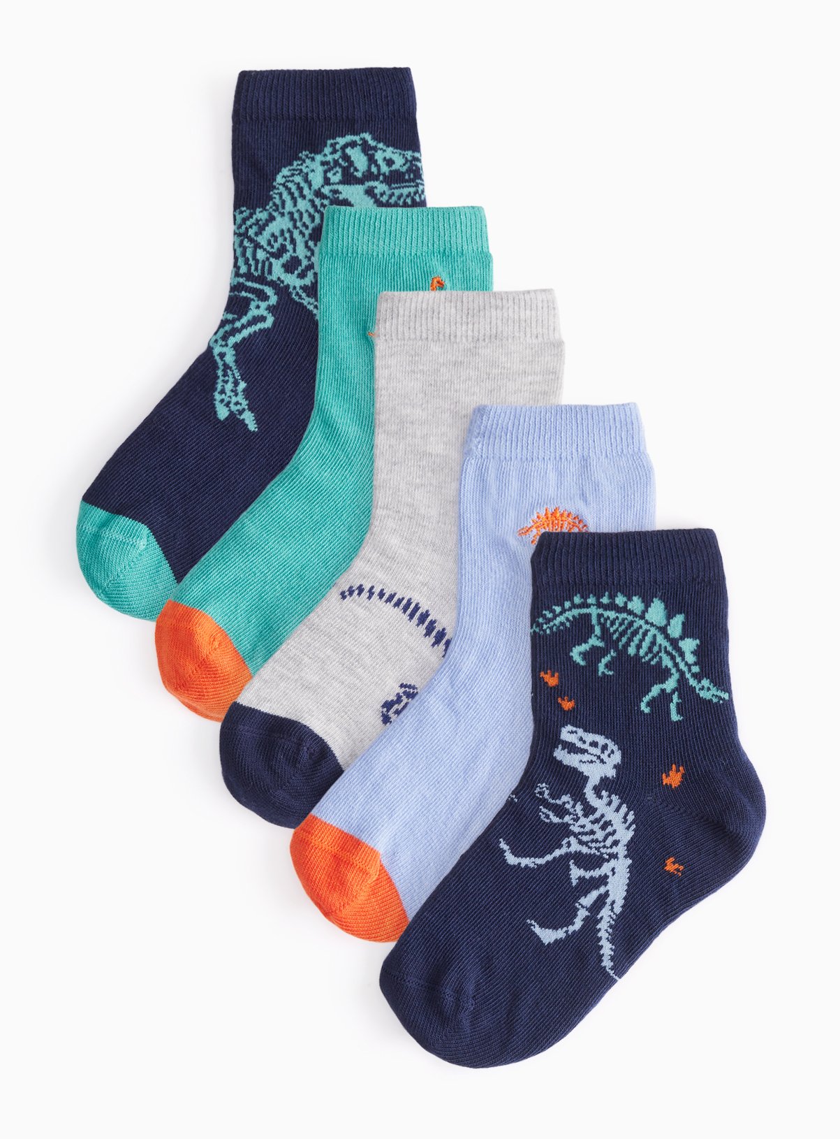 Dino Ankle Socks 5 Pack 