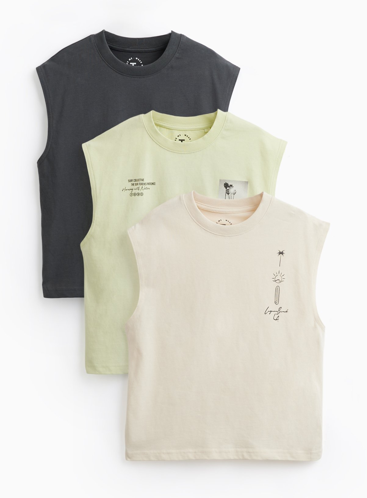 Graphic Prints Vests 3 Pack 6 years