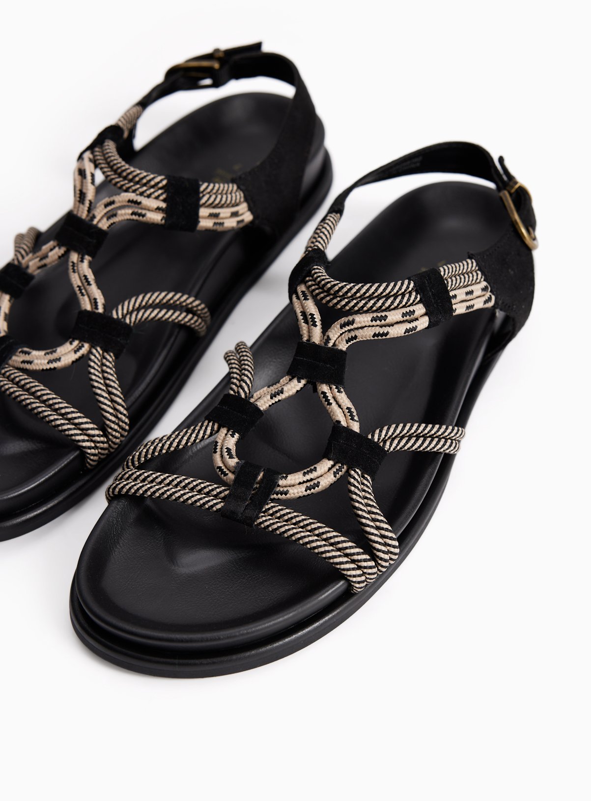 Brown Rope Detail Strappy Sandals 7