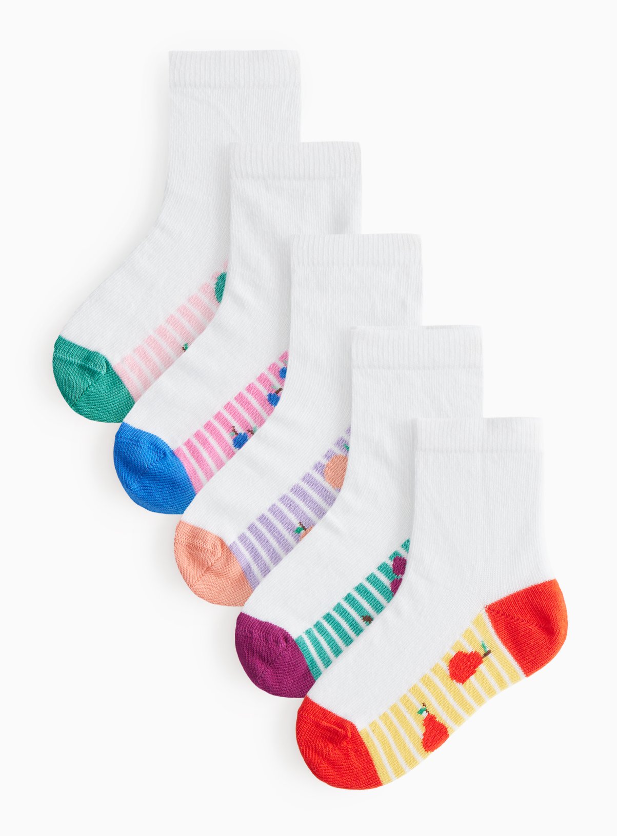 Fruit Footbed Ankle Socks 5 Pack 