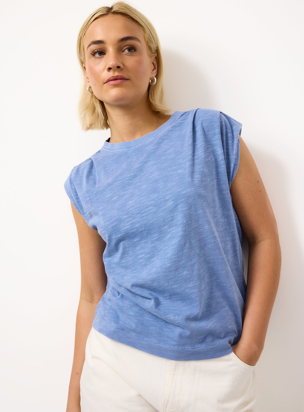 Sleeveless Slub Tee