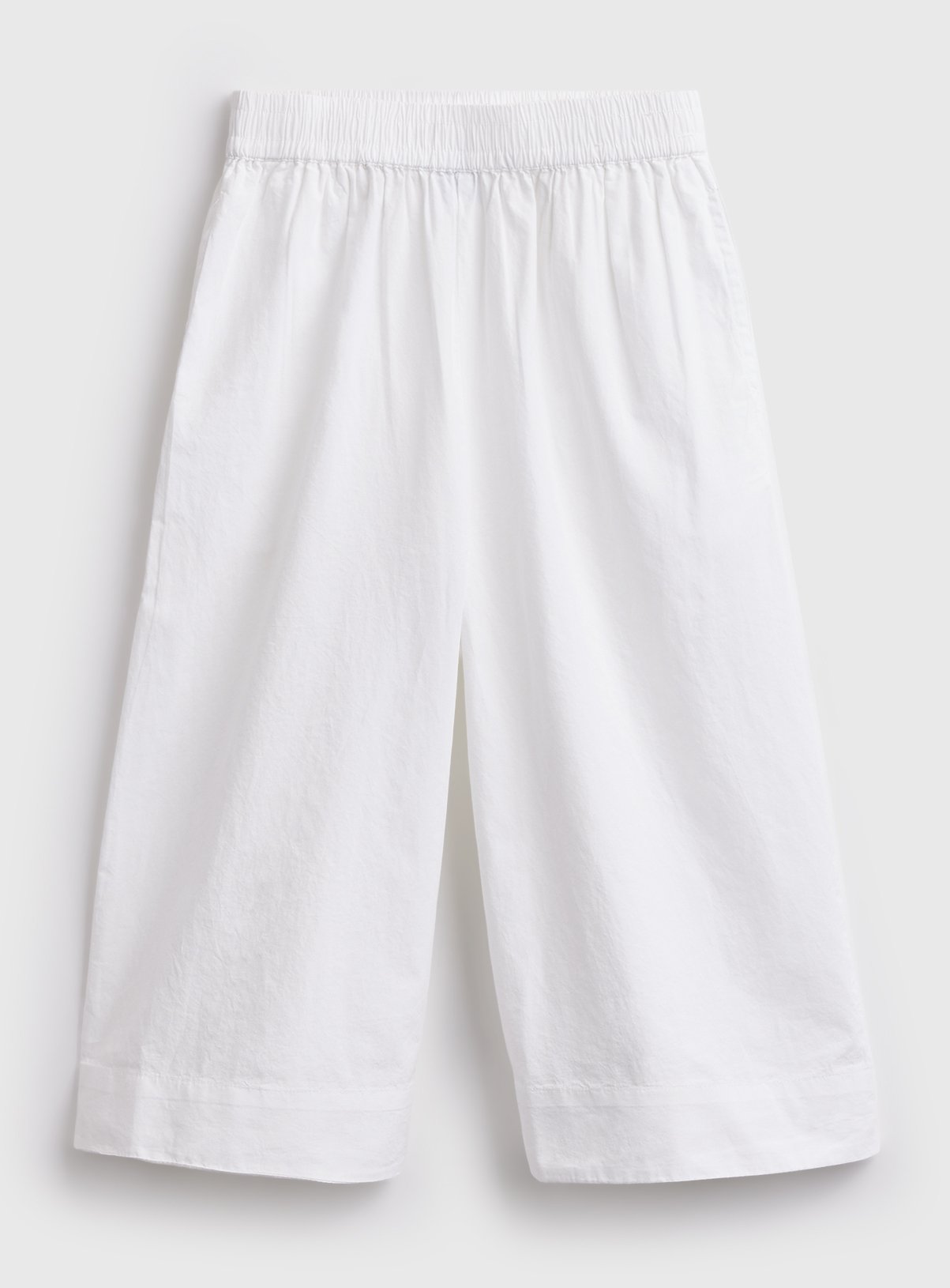 White Poplin Wide Leg Trousers 8 years