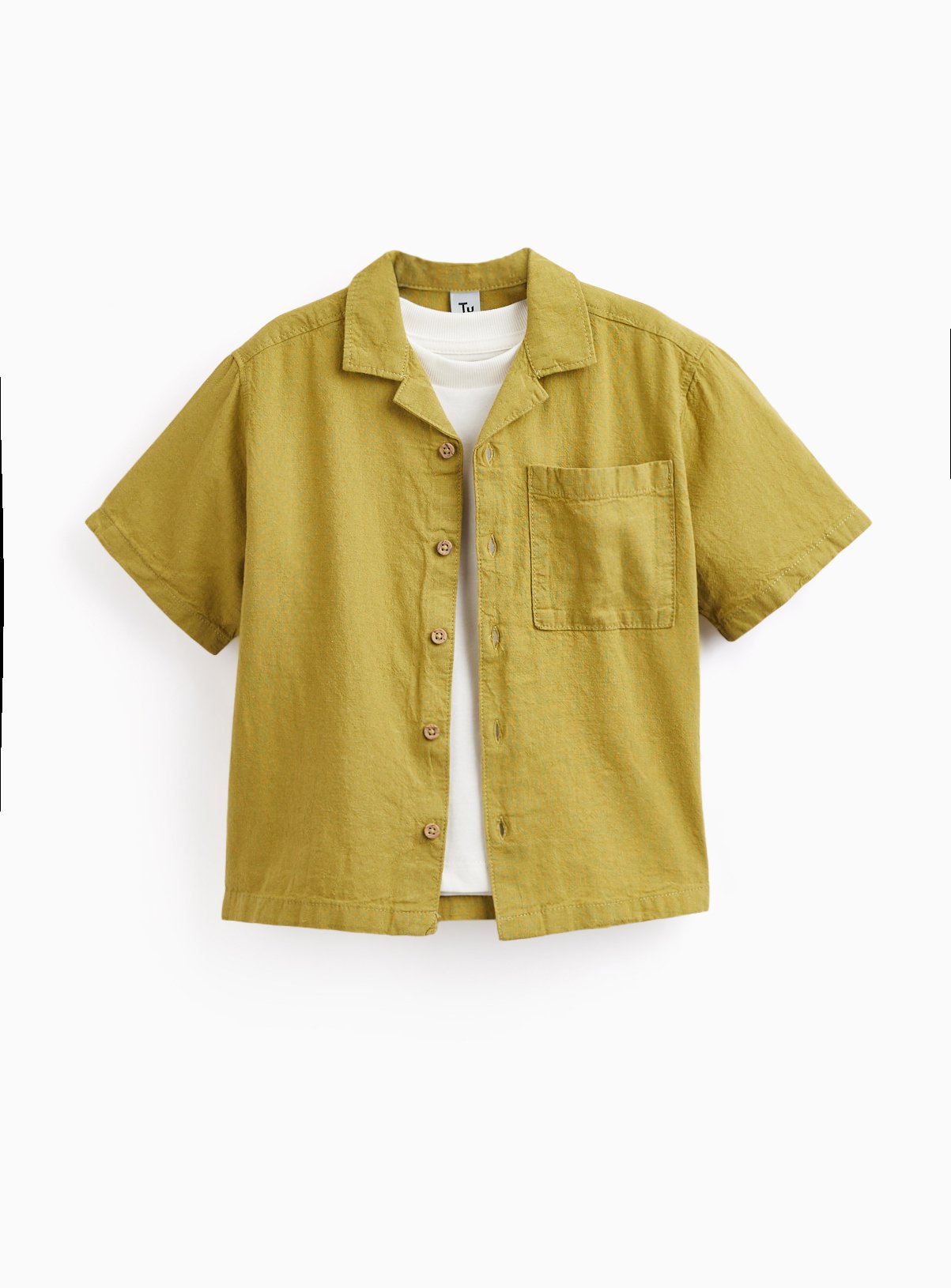 Lime Green Short Sleeve Shirt & T-Shirt Set