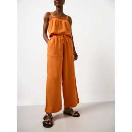 Double Cloth Wide Leg Trousers