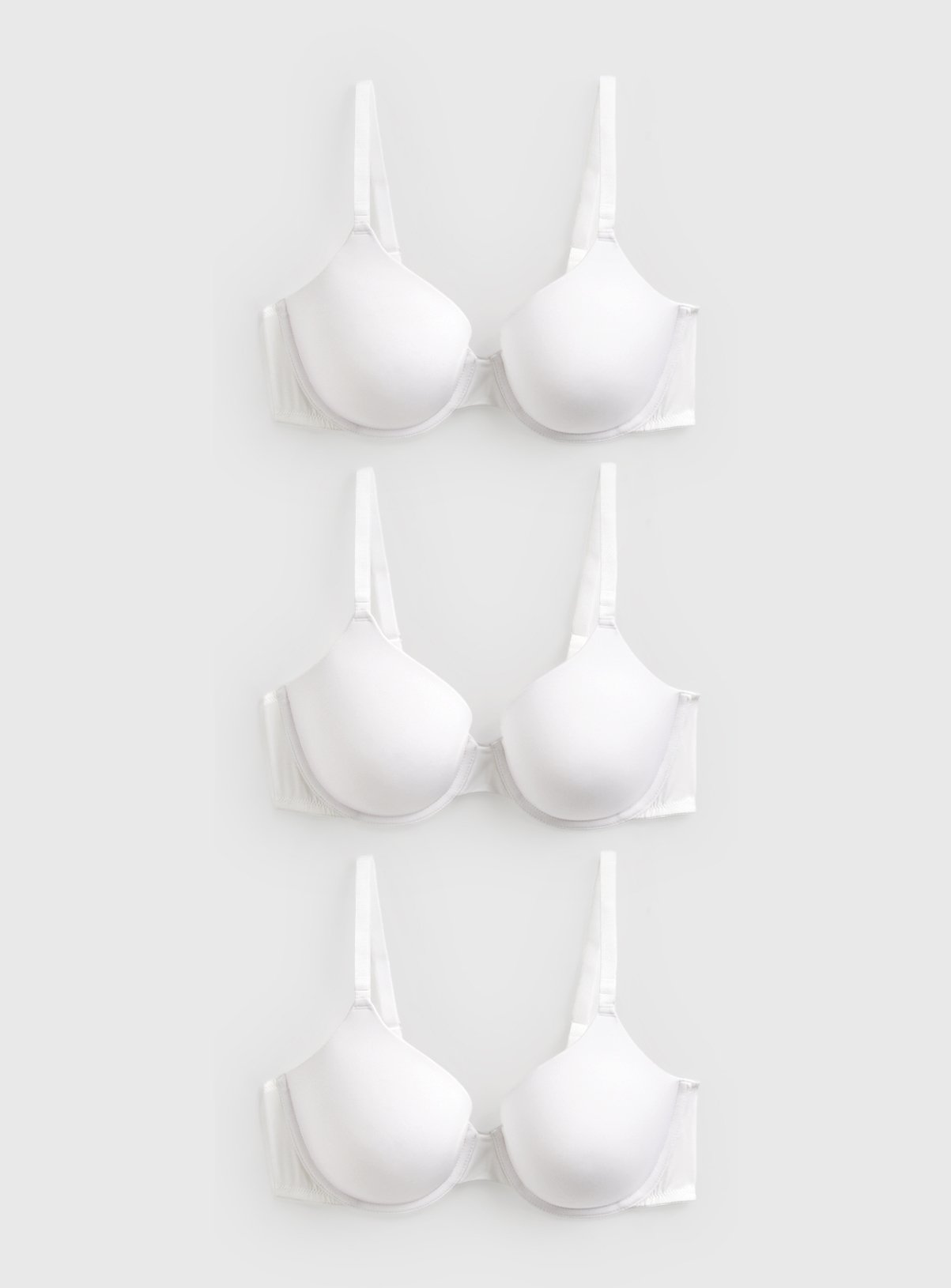 White Micro T-Shirt Bras 3 Pack 38C