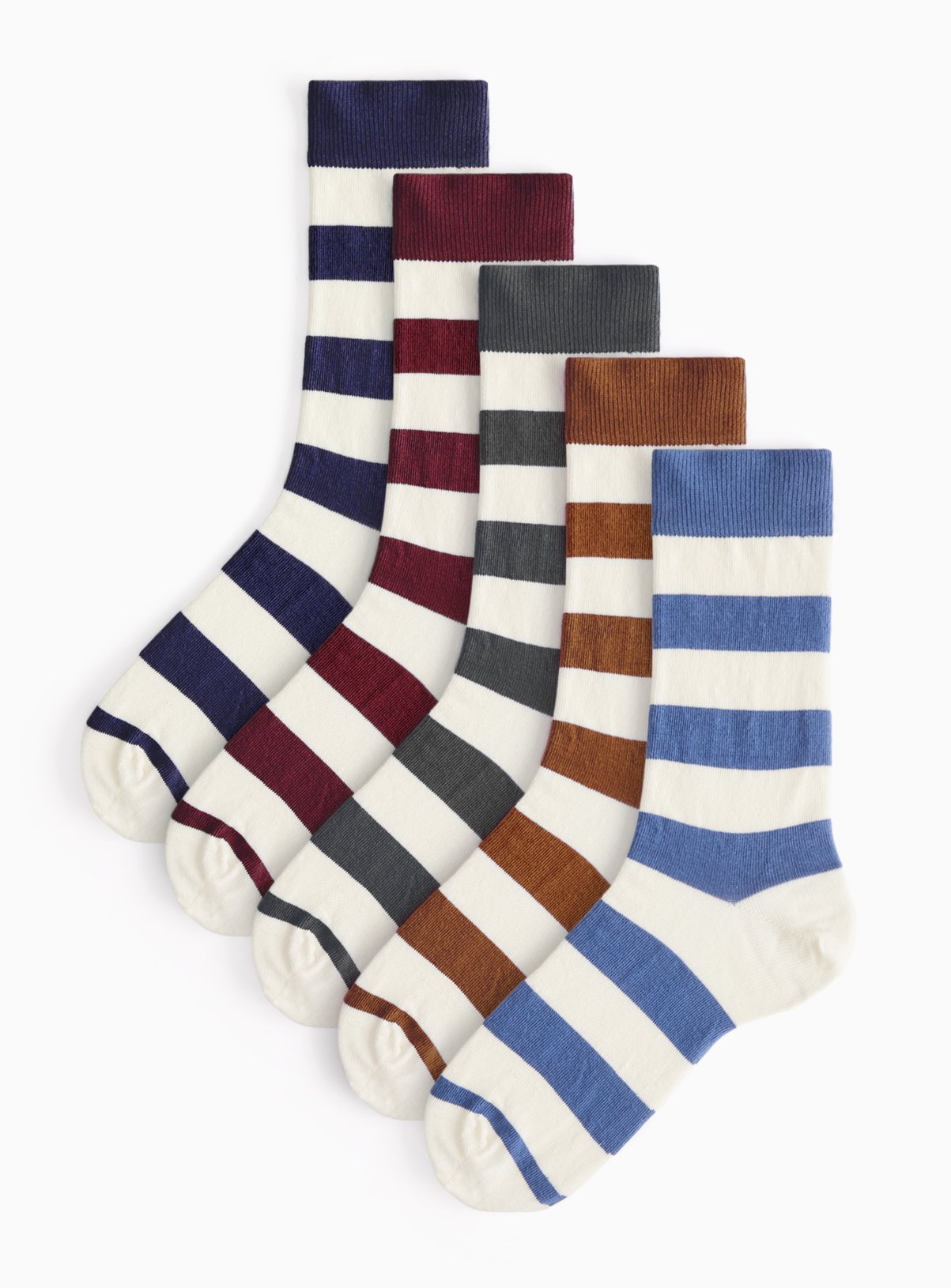 Stripe Ankle Socks 5 Pack 