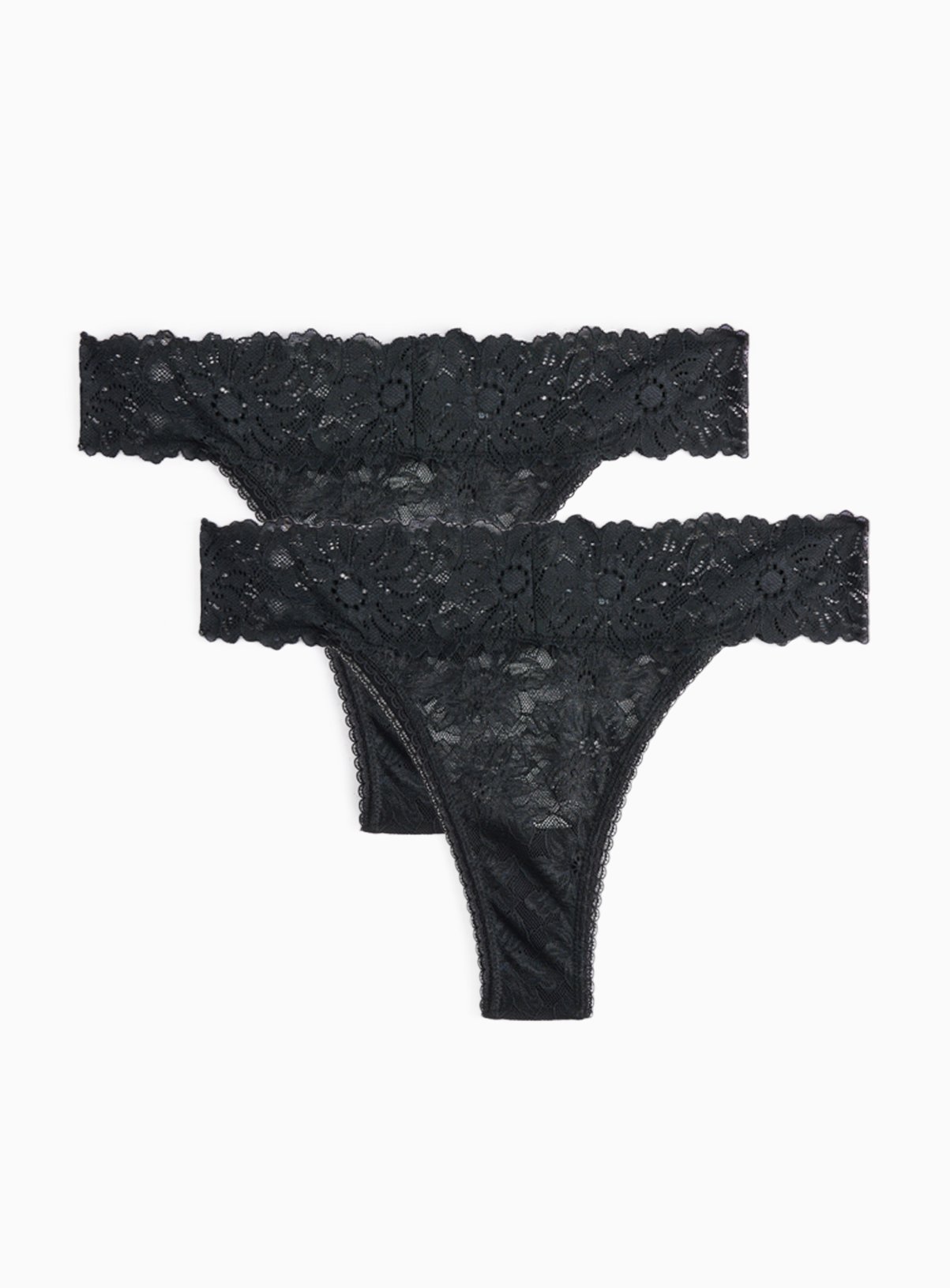 Black Halanka Lace Brazilian Knickers 2 Pack 