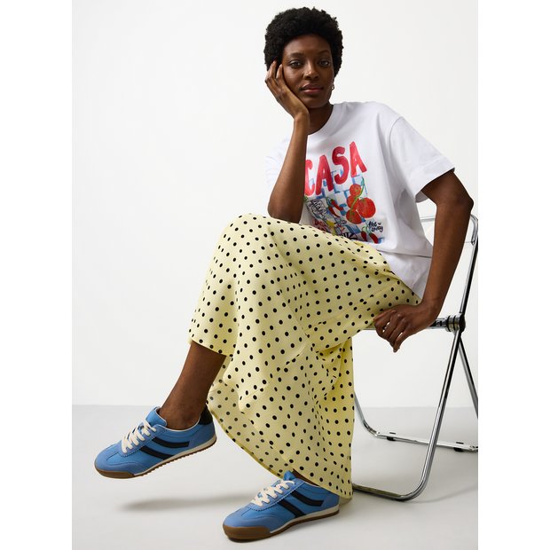 Buy Yellow Polka Dot Print Midaxi Slip Skirt 10 | Skirts | Argos