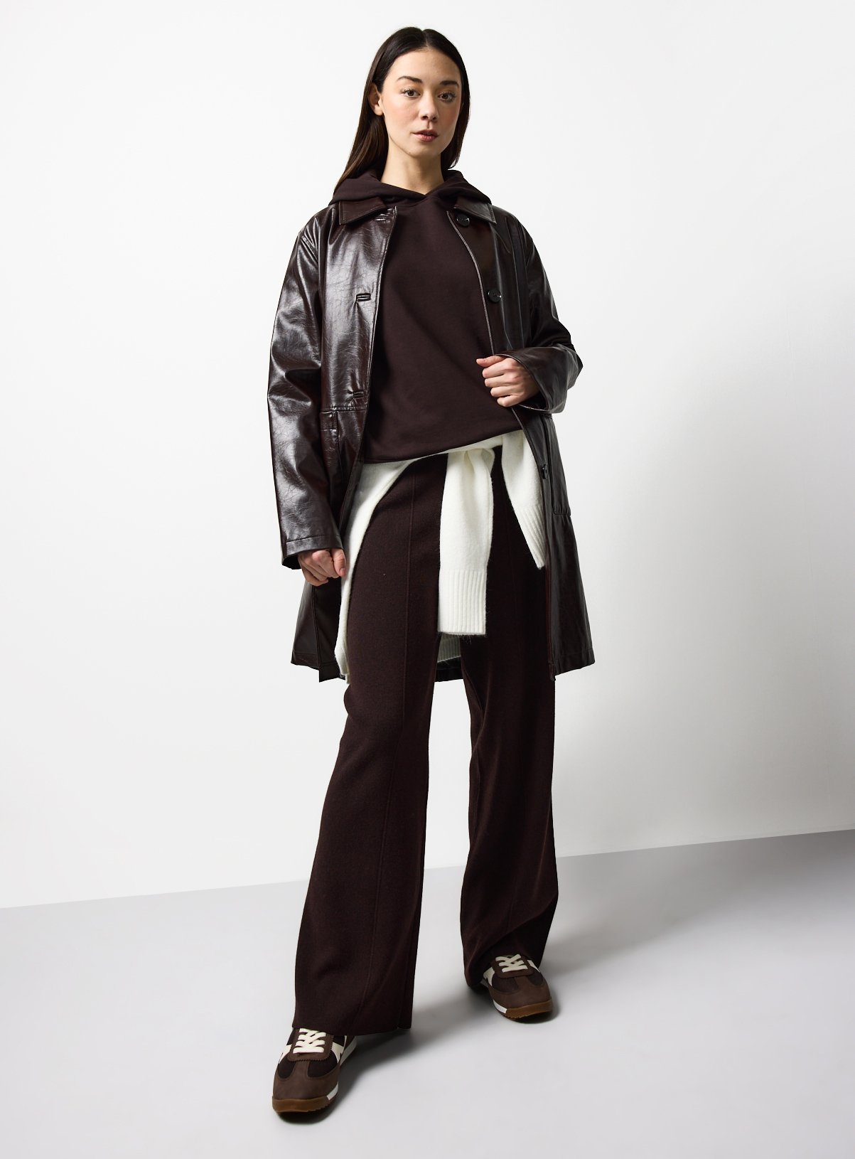 Dark Brown Pure Cotton Oversized Fit Hoodie XXL