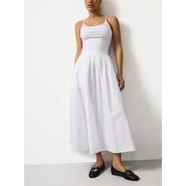 Poplin Fabric Midaxi Full Skirt