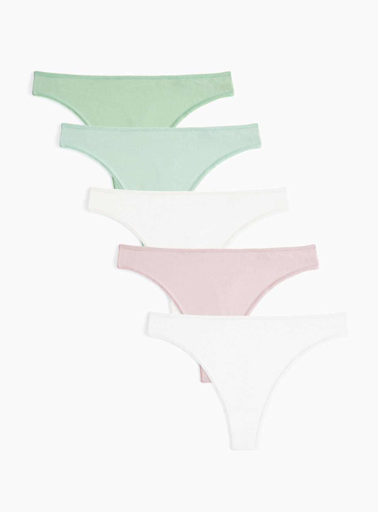 Khaki & Pink Thongs 5 Pack