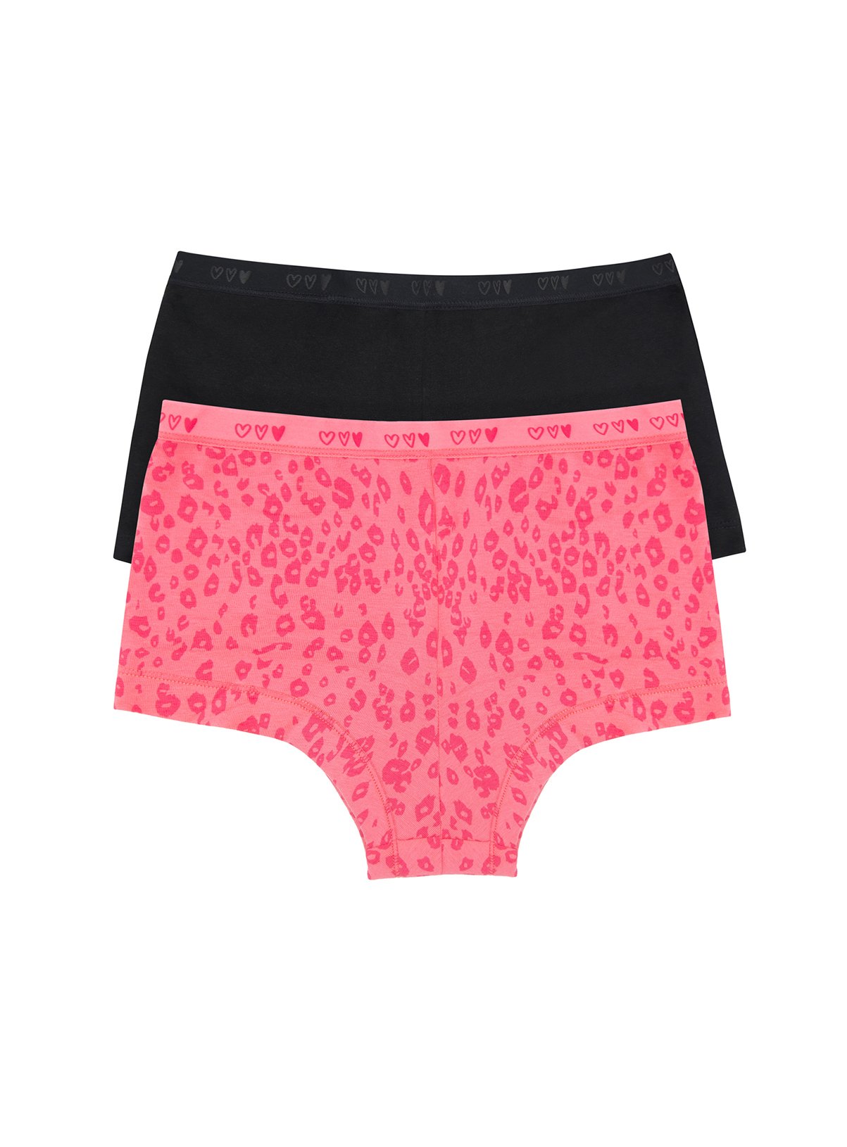 LOVE LUNA Teens First Period Shortie Briefs 2 Pack 