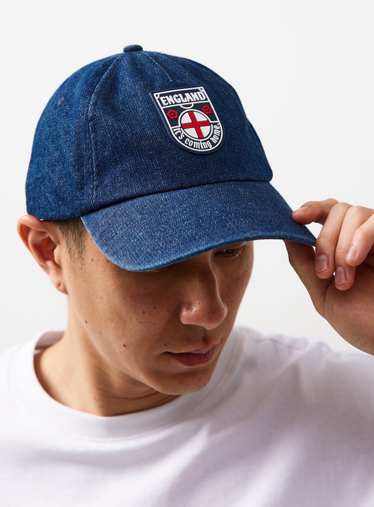 Blue Denim England Football Badge Cap One Size