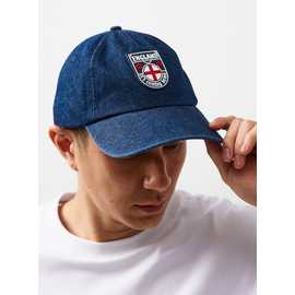 Mini Me Adults Blue Denim England Football Badge Cap One Size