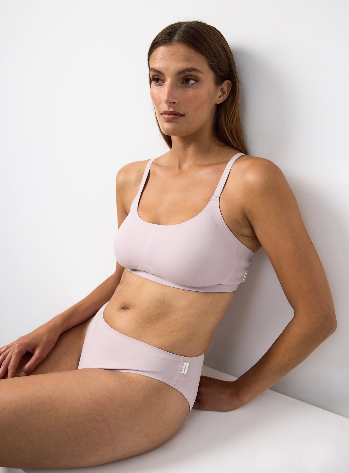 Cottonform™ Pink Bonded Crop Top 