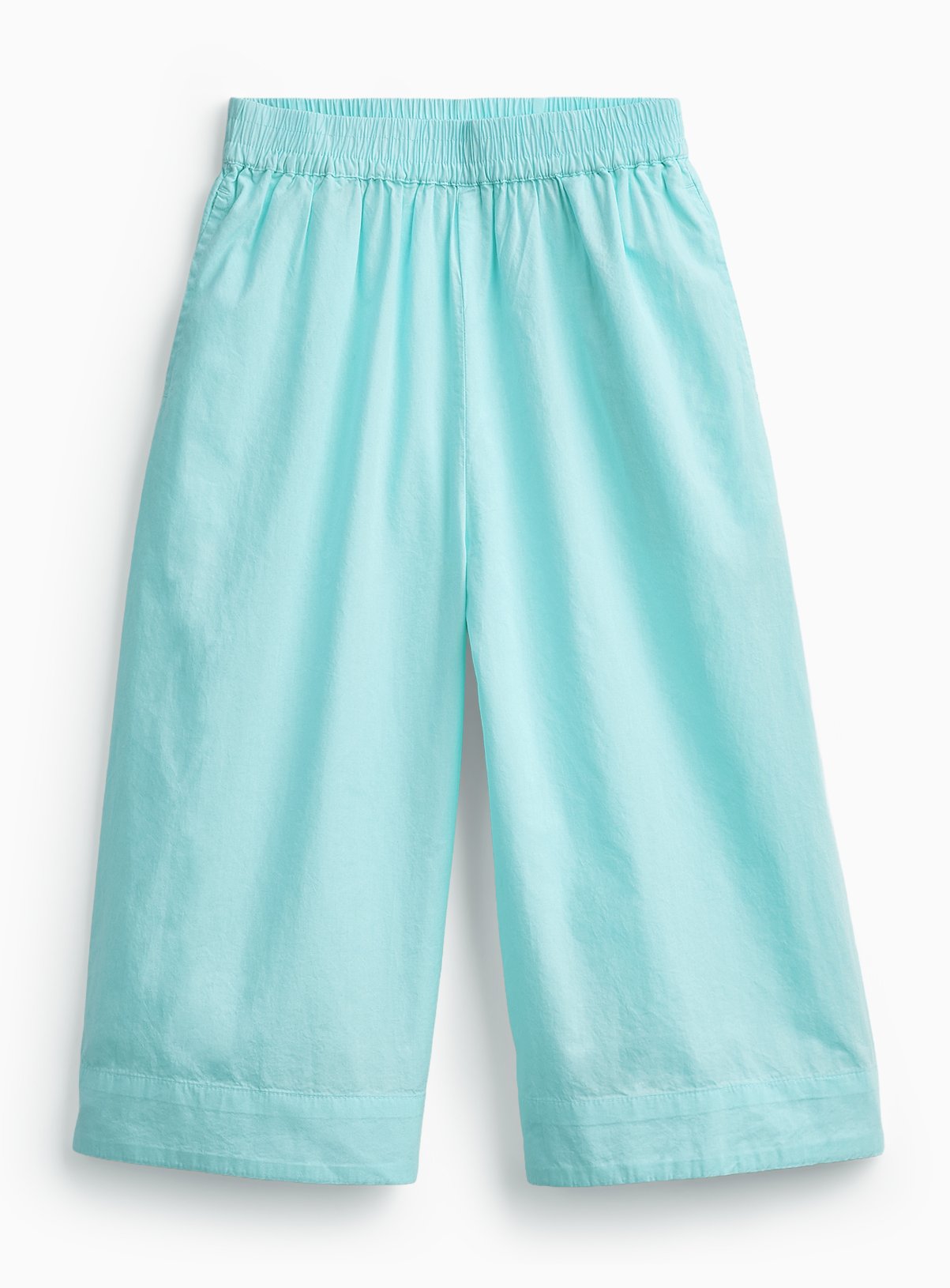 Poplin Wide Leg Trousers 