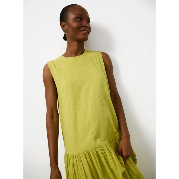 Buy Lime Drop Waist Sleeveless Tiered Dress 24 | Midaxi | Tu