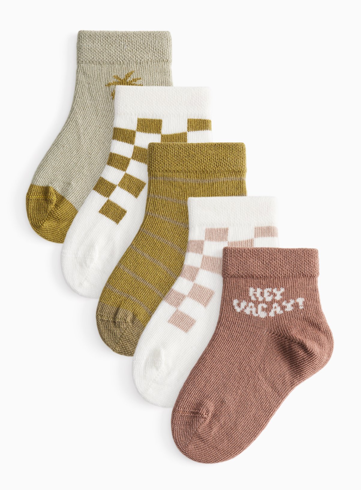 Palm Days Print Socks 5 Pack