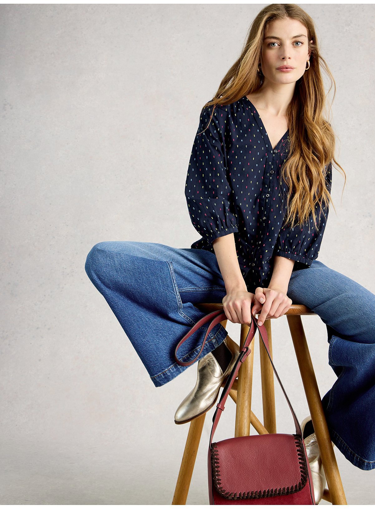 WHITE STUFF Ruby Cotton Organic Top 18