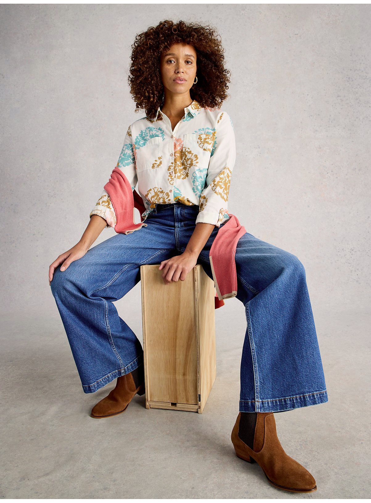 WHITE STUFF Sophie Organic Cotton Shirt 