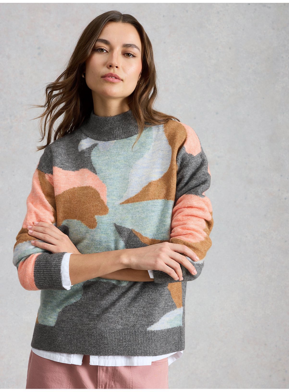 WHITE STUFF Aria Abstract Jumper 