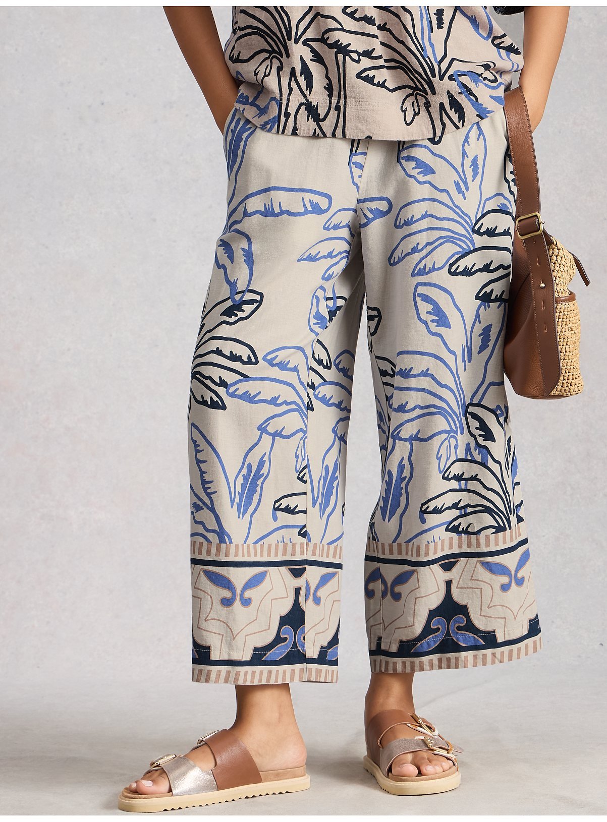 WHITE STUFF Shelly Linen Blend Culotte 