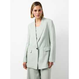 Linen Longline Blazer