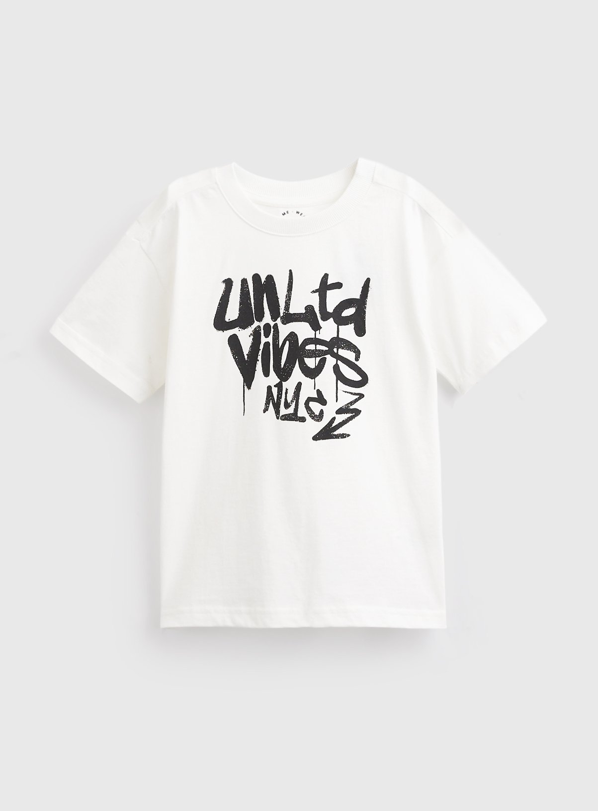 White Graffiti Graphic T-Shirt