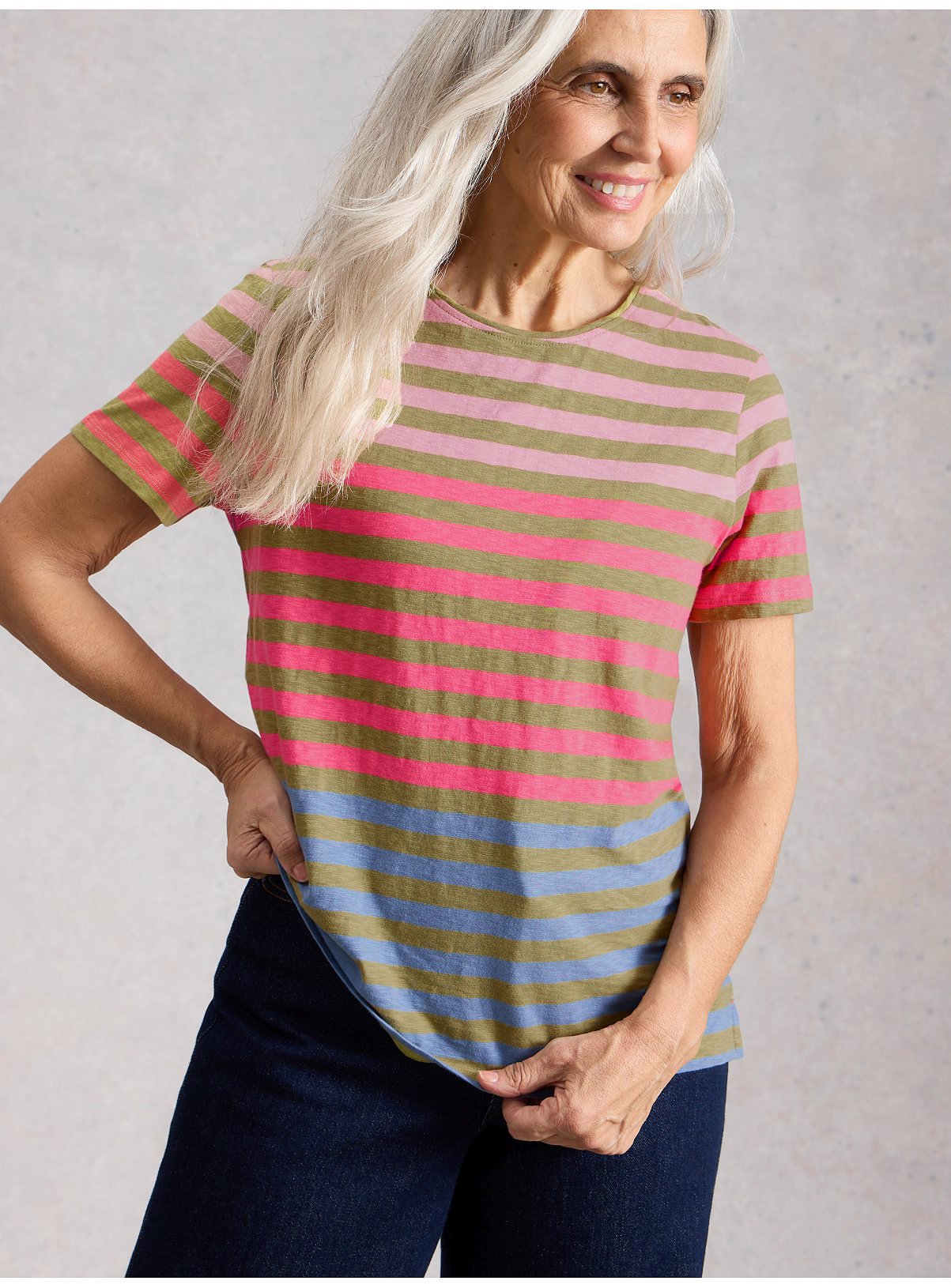 WHITE STUFF Abbie Stripe T Shirt 