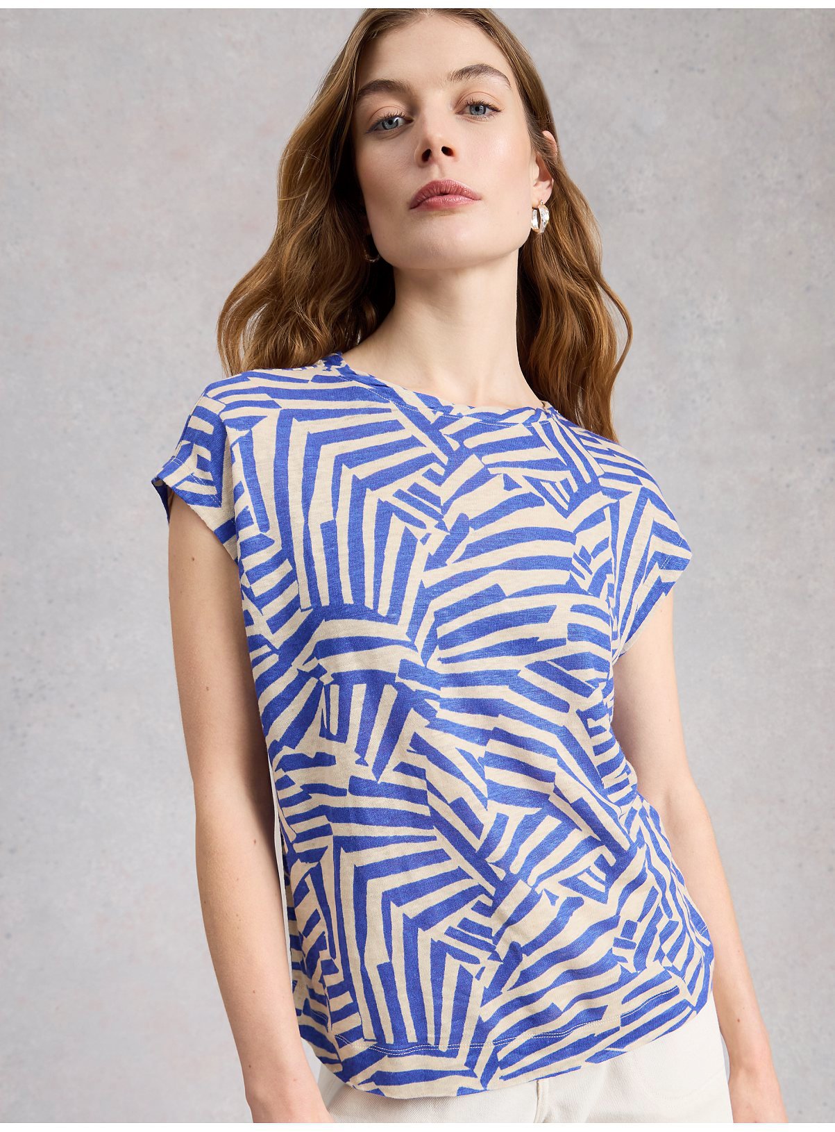 WHITE STUFF Rowan Linen T Shirt 