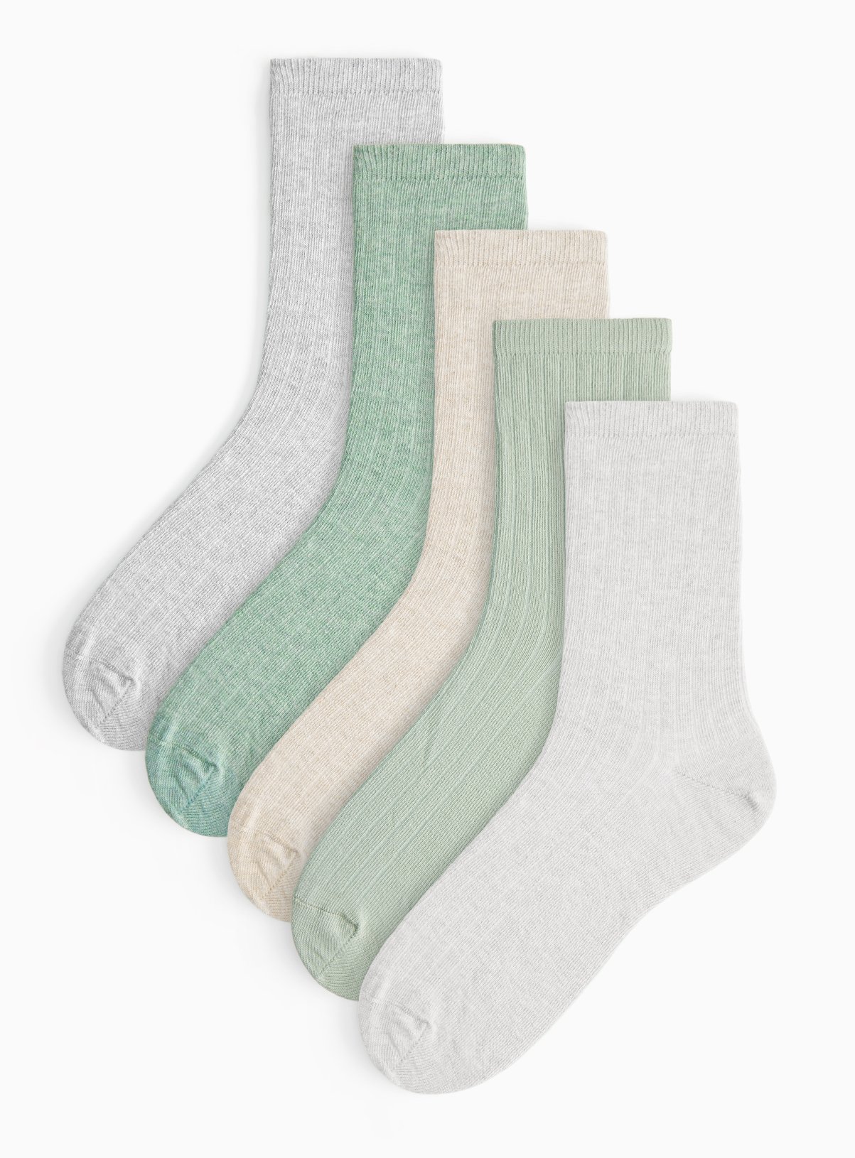 Ribbed Ankle Socks 5 Pack 4-8
