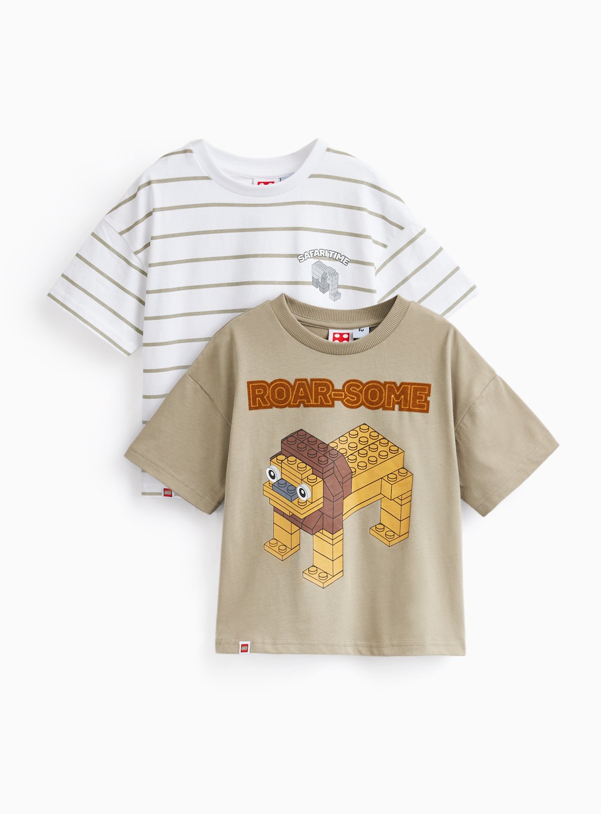 Lego & Stripe Print T-Shirts 2 Pack 