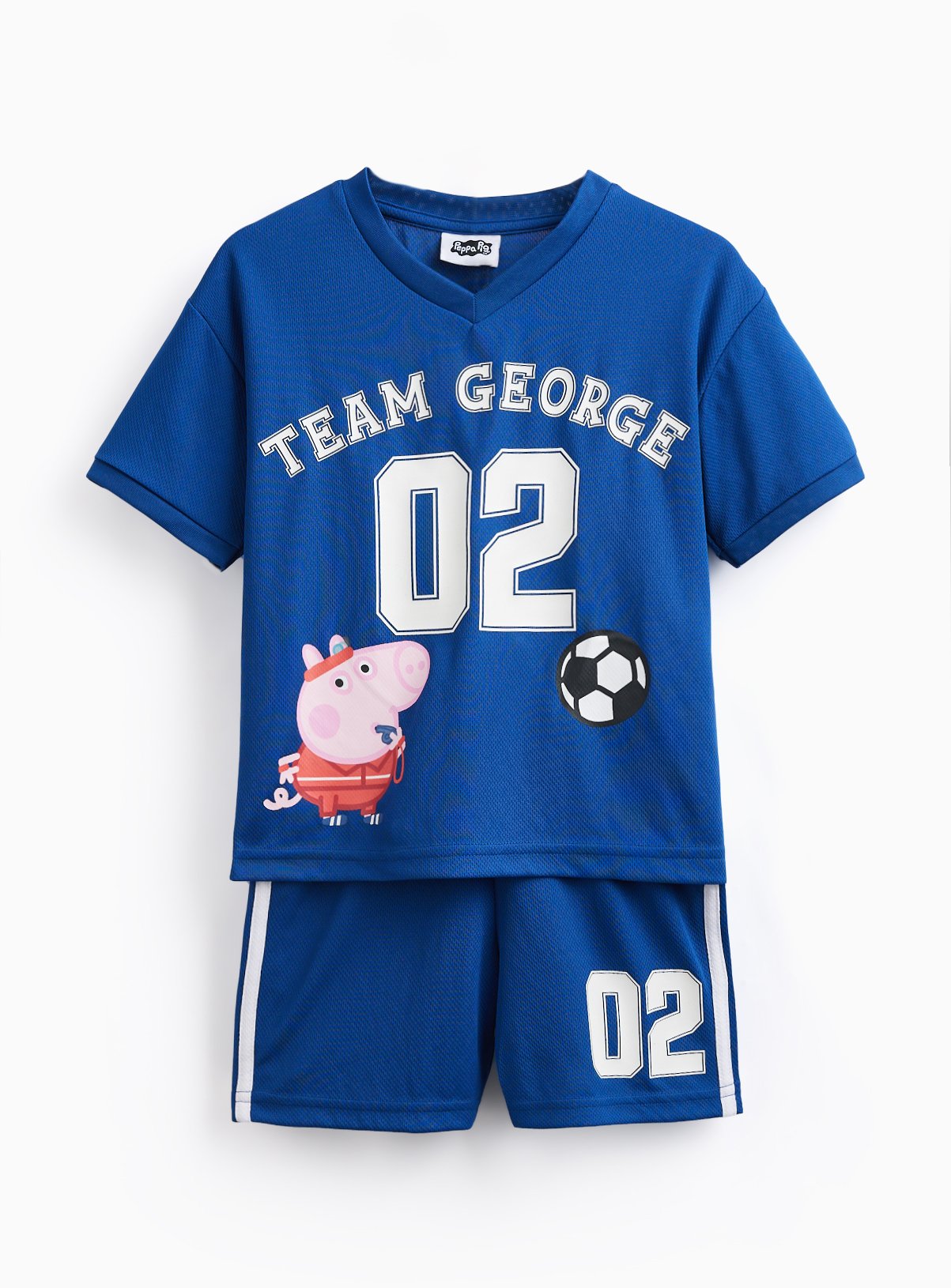Blue Peppa Pig Print Football Kit 
