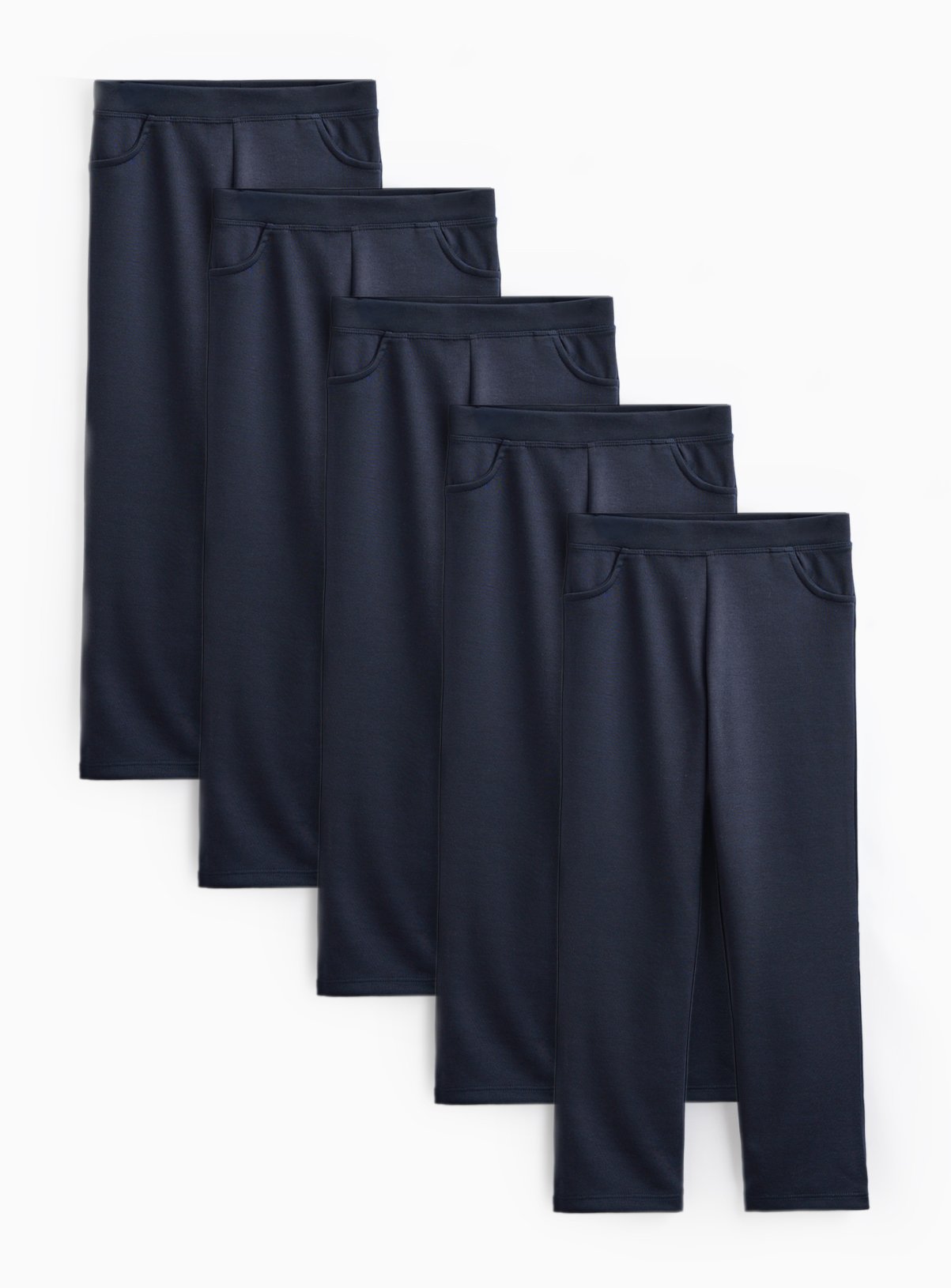 Navy Jersey Trousers 5 Pack 13 years