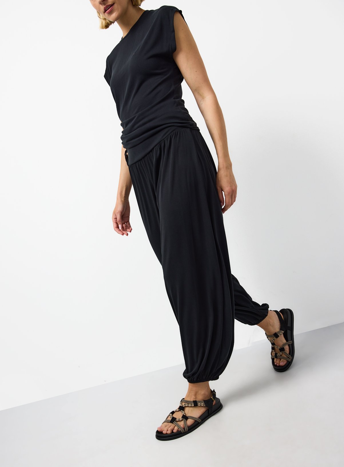 Black Balloon Leg Co-ord Trousers 10