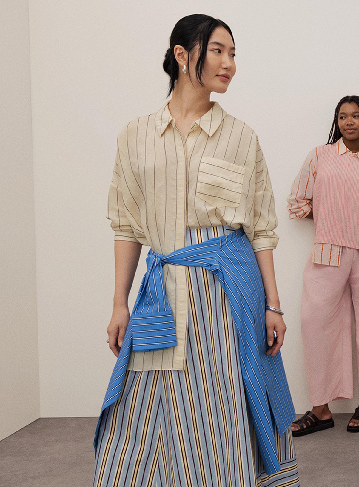 Stone Stripe Print Long Sleeve  22