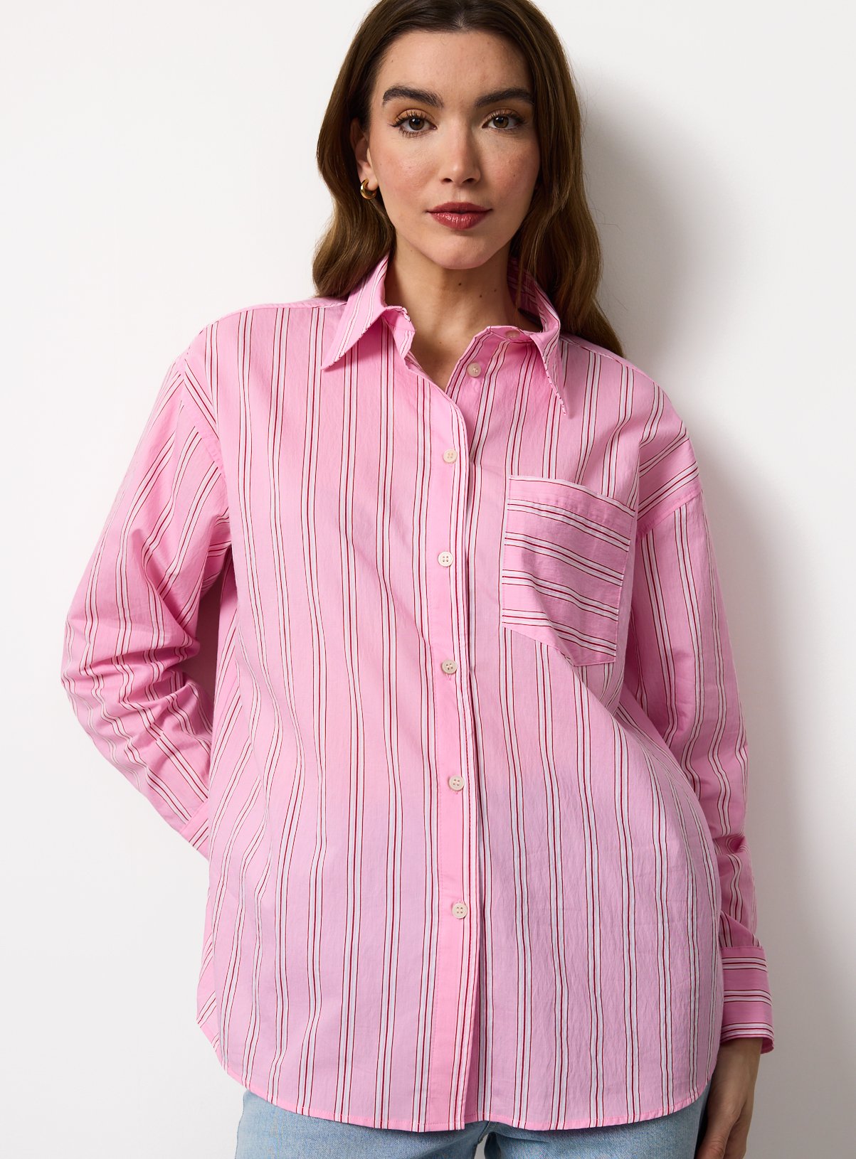 Stripe Relaxed Long Sleeve Shirt 