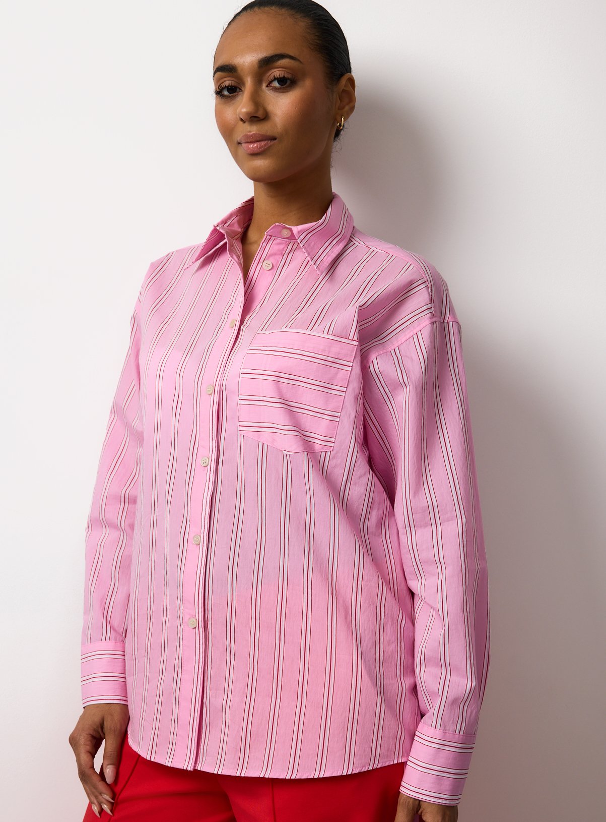 Stripe Relaxed Long Sleeve Shirt 