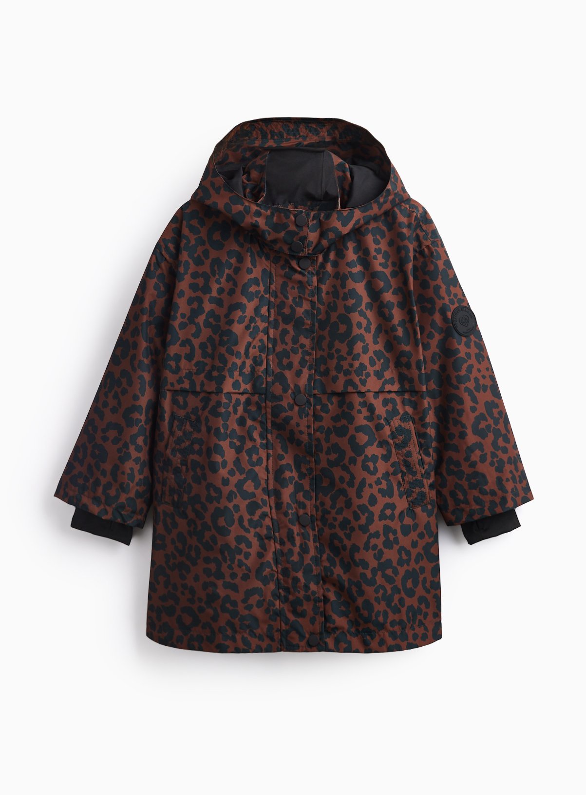 Brown Animal Print Lightweight Raincoat 