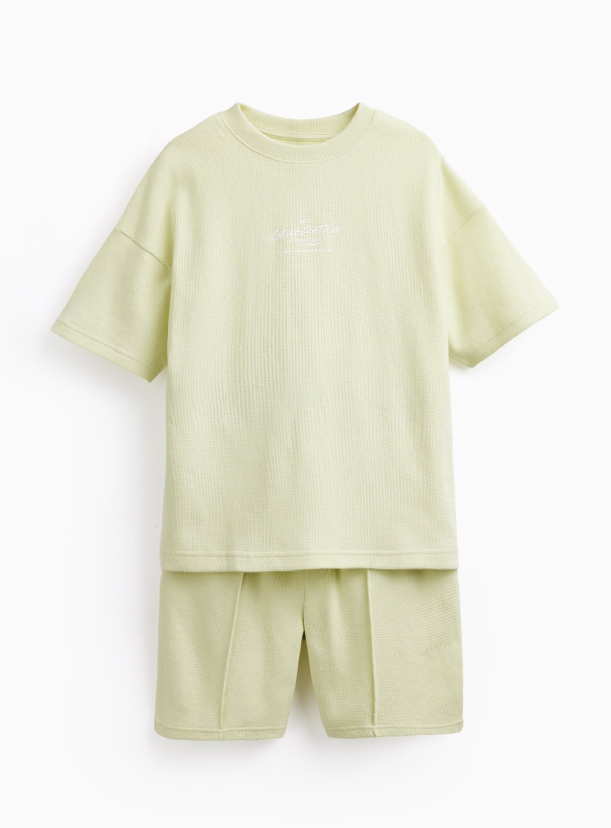Green Generation Graphic T-Shirt & Shorts Set 7 years