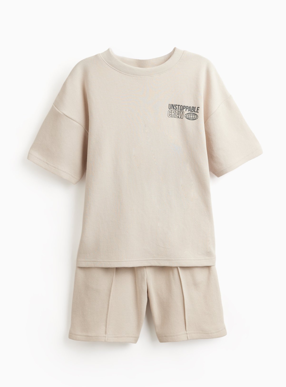 Stone Unstoppable Crew Graphic T-Shirt & Shorts Set 8 years