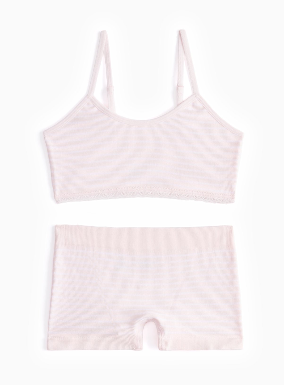 Pink Stripe Print Top & Shorts Set 6-8 years