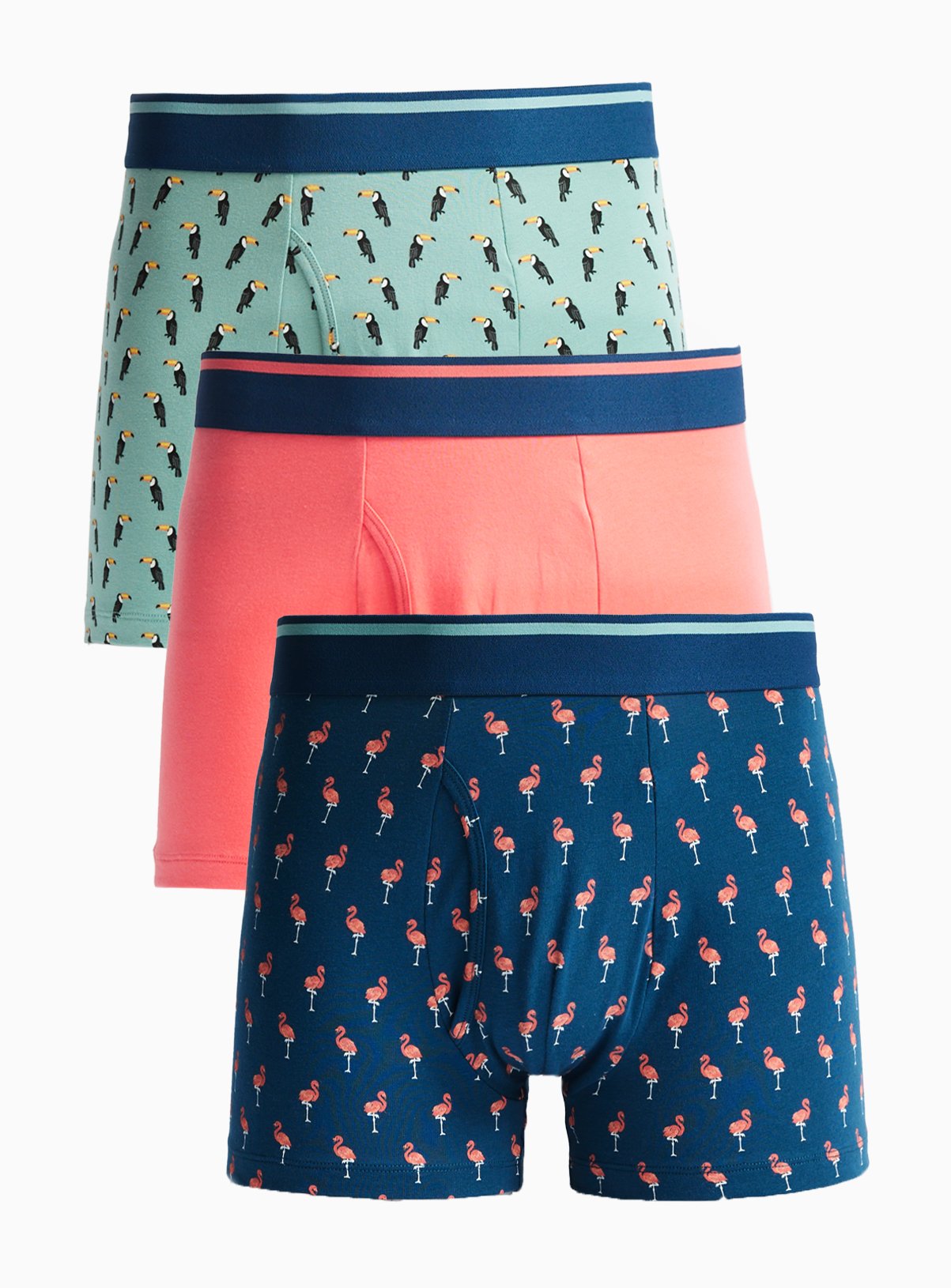 Flamingo Print Trunks 3 Pack 