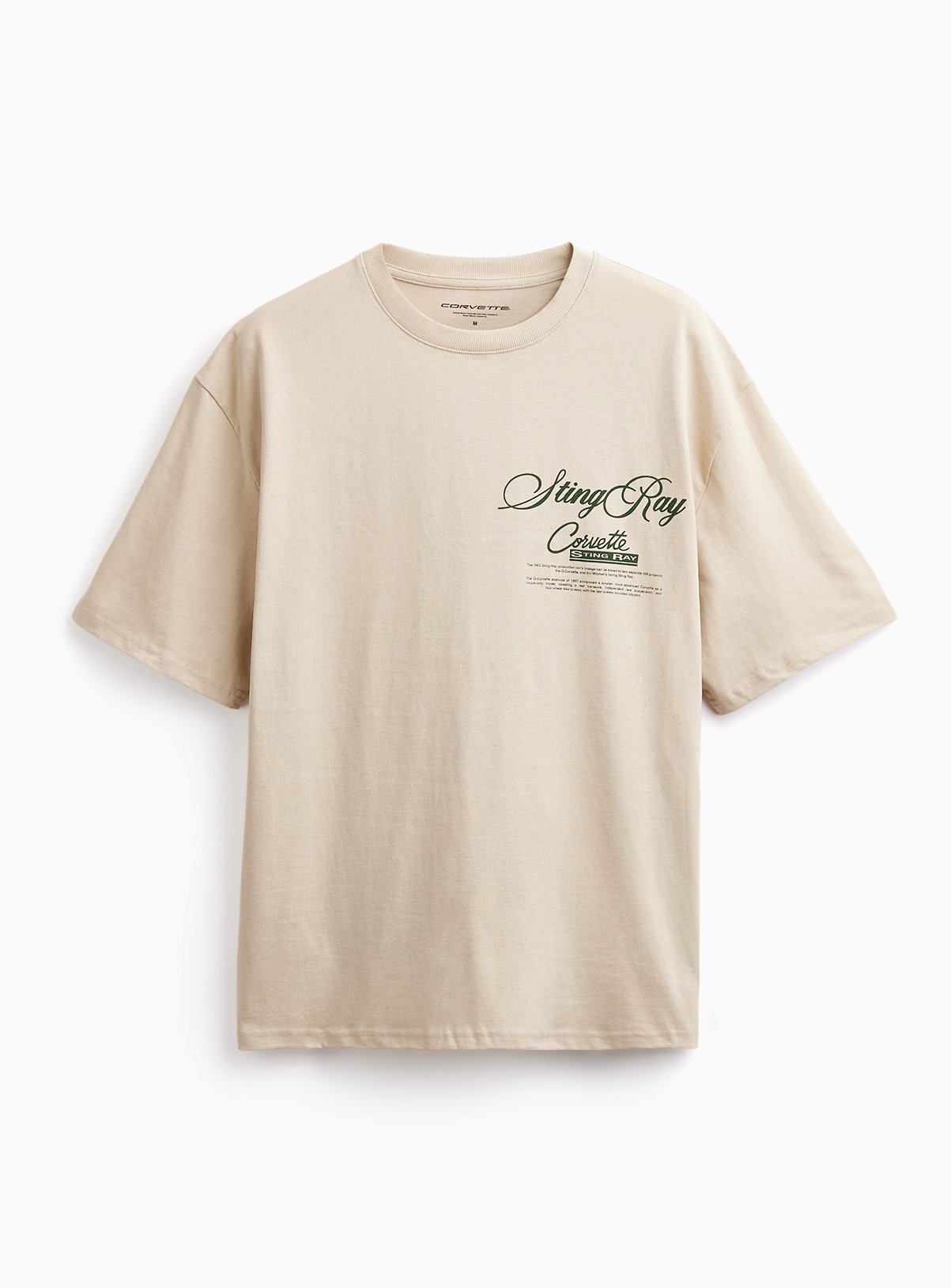 Cream Corvette Graphic Relaxed Fit T-Shirt 