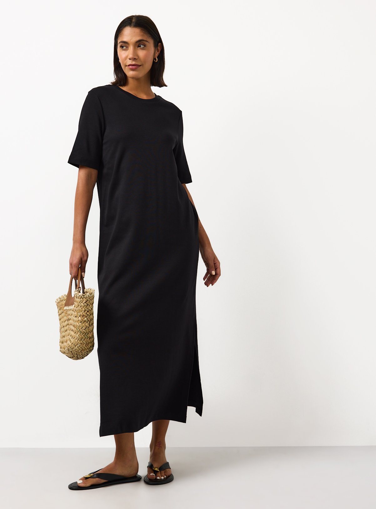 Black Maxi T-Shirt Dress 8