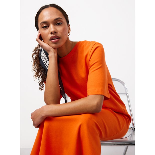 Buy Orange Maxi T-Shirt Dress 10 | Maxi | Argos