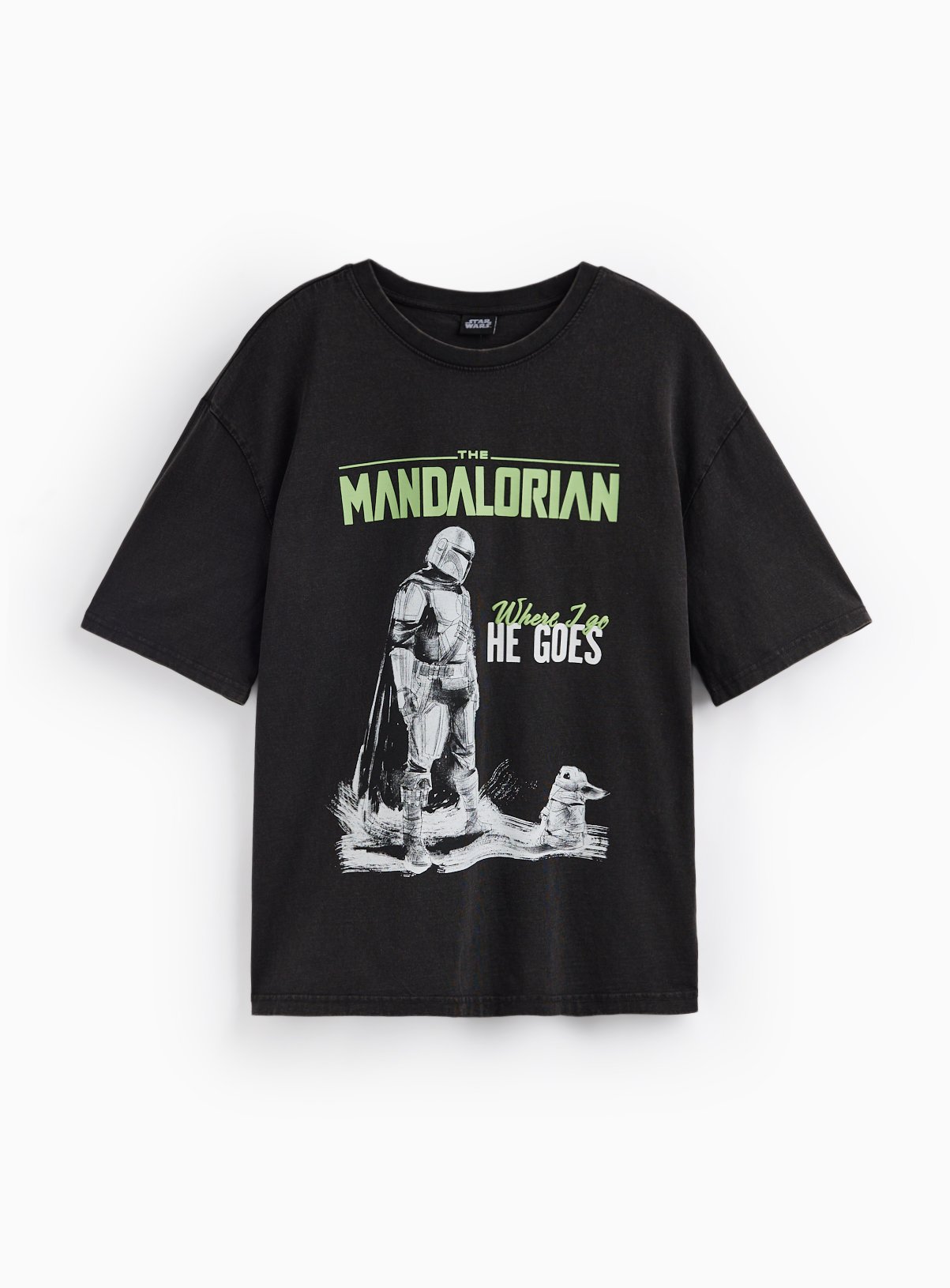 Star Wars Mandalorian Where I Go Graphic Print T-Shirt  