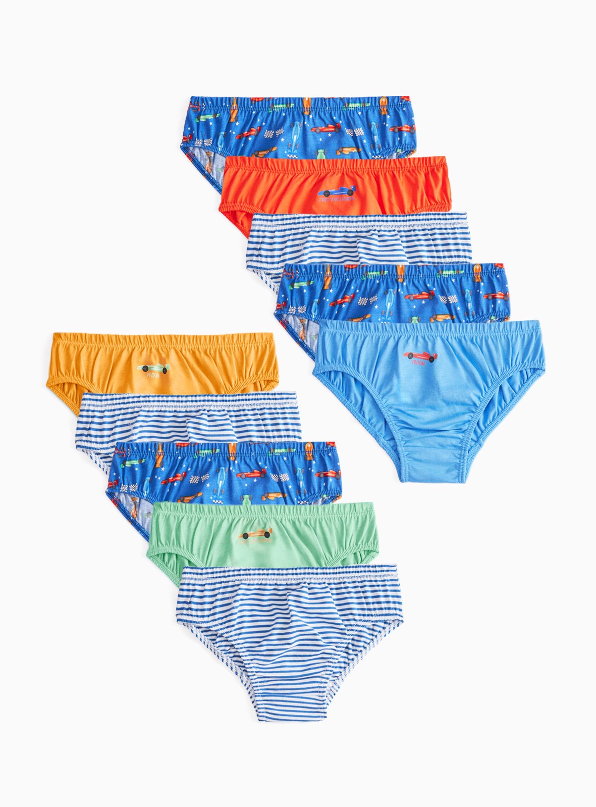 Racing Car Print Briefs 10 Pack 