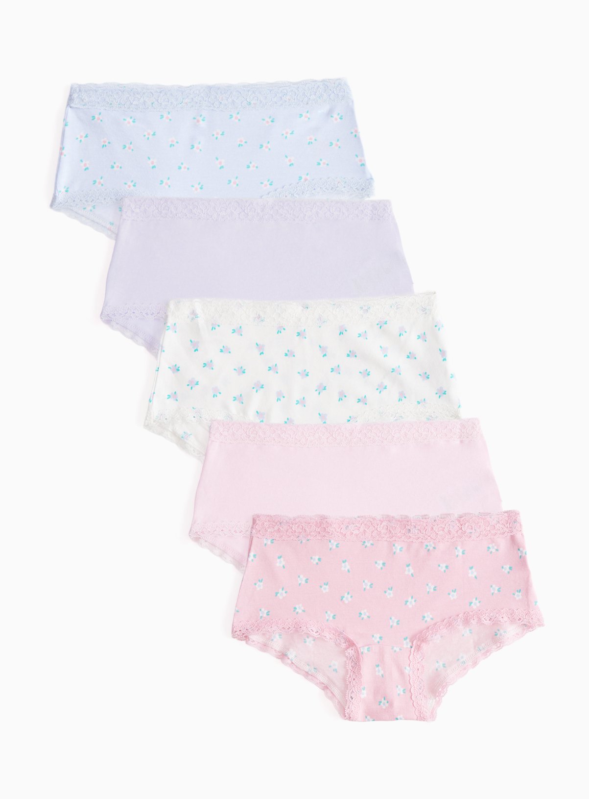 Ditsy Floral Print Short Style Knickers 5 Pack